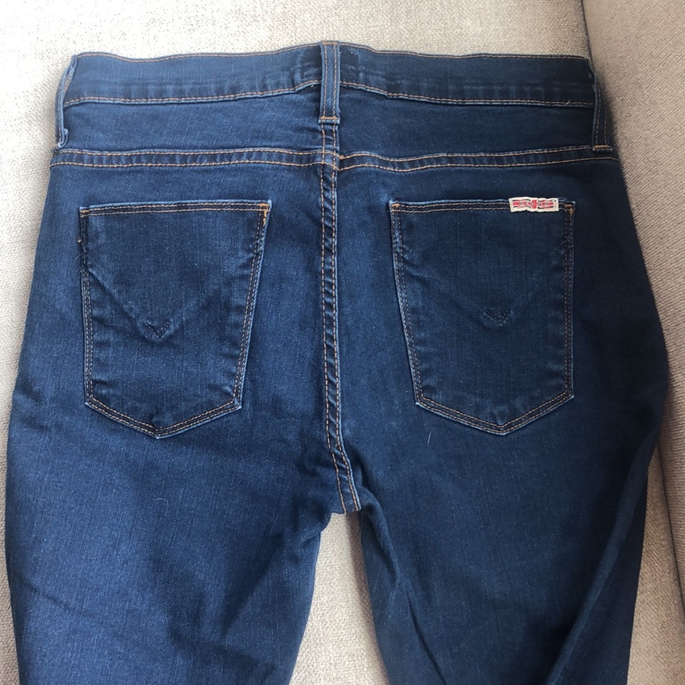 Hudson dark wash skinny jean.